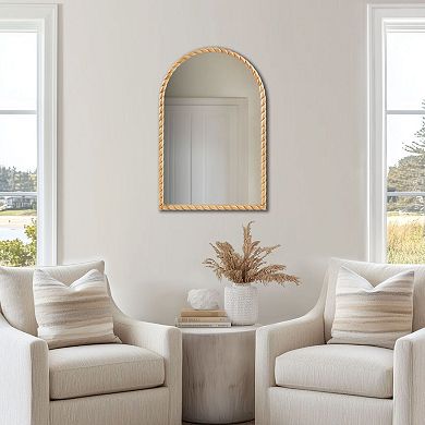 Madison Park Montra Arched Braided Wood Wall Mirror