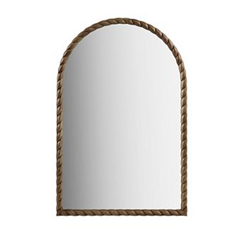 Madison Park Montra Arched Braided Wood Wall Mirror