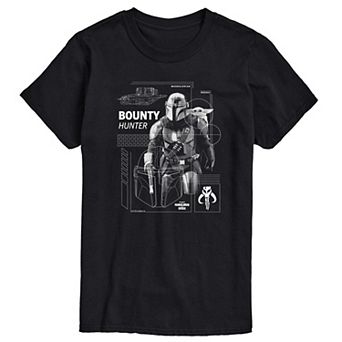 Big & Tall The Mandalorian & Grogu Bounty Hunter Graphic Tee