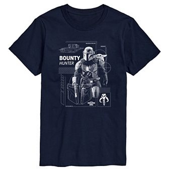Big & Tall The Mandalorian & Grogu Bounty Hunter Graphic Tee