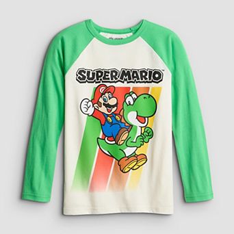 Boys 4-12 Jumping Beans® Nintendo Super Mario Yoshi & Mario Long Sleeve Graphic Tee