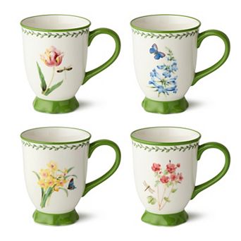 Certified International Mirabella 16 oz. Footed Mugs Set of 4