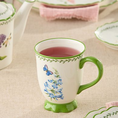 Certified International Mirabella 16 oz. Footed Mugs Set of 4