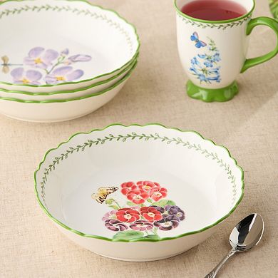 Certified International Mirabella 9 Inch Soup Bowls Set of 4