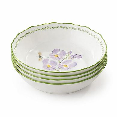 Certified International Mirabella 9 Inch Soup Bowls Set of 4