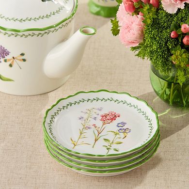 Certified International Mirabella Set of 4 Canape Plates 6-Inch