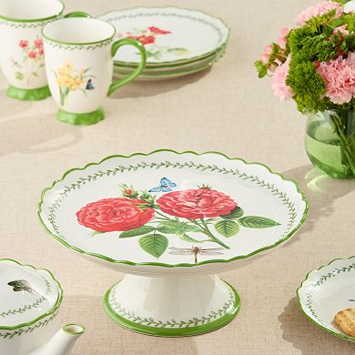 Certified International Mirabella Floral Design Cake Stand