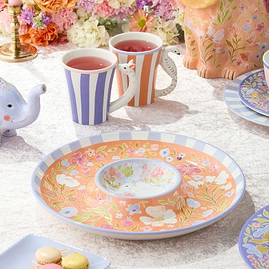 Certified International Menagerie Chip & Dip Serving Bowl