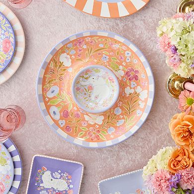 Certified International Menagerie Chip & Dip Serving Bowl