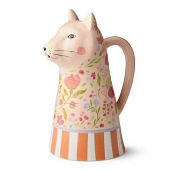 Certified International Menagerie 3-D Floral Pitcher
