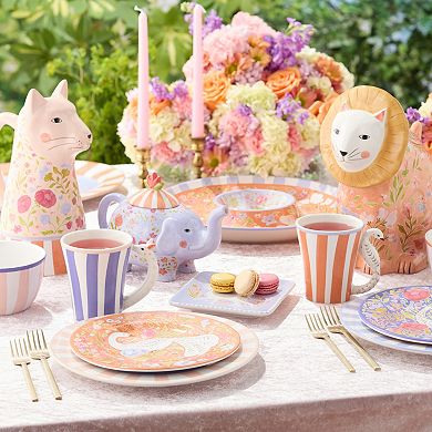 Certified International Menagerie 3-D Floral Pitcher