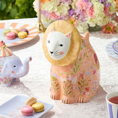 Certified International Menagerie 3-D Floral Cookie Jar