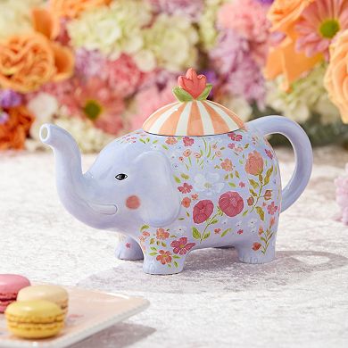 Certified International Menagerie 3-D Elephant Teapot