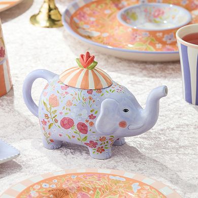 Certified International Menagerie 3-D Elephant Teapot