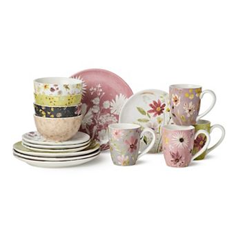 Certified International Wildflowers 16 pc Dinnerware Set Service for 4