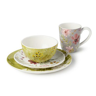 Certified International Wildflowers 16-Piece Dinnerware Set Service for 4