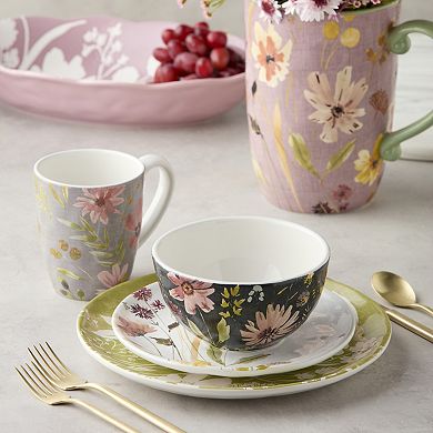 Certified International Wildflowers 16-Piece Dinnerware Set Service for 4