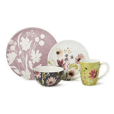 Certified International Wildflowers 16-Piece Dinnerware Set Service for 4