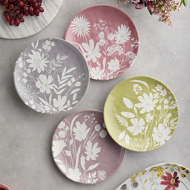Certified International Wildflowers Set of 4 Dinner Plates 10.5-inches