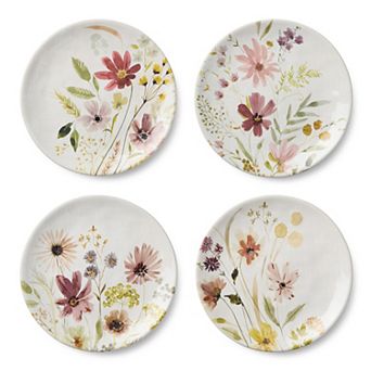 Certified International Wildflowers Set of 4 Salad Plates 8.5-inches