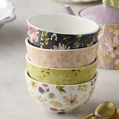 Certified International Wildflowers Set of 4 Ice Cream Bowls
