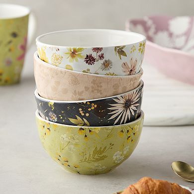 Certified International Wildflowers Set of 4 Ice Cream Bowls
