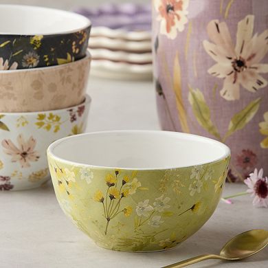 Certified International Wildflowers Set of 4 Ice Cream Bowls