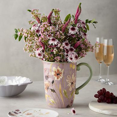 Certified International Wildflowers Ceramic Pitcher