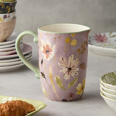 Certified International Wildflowers Ceramic Pitcher