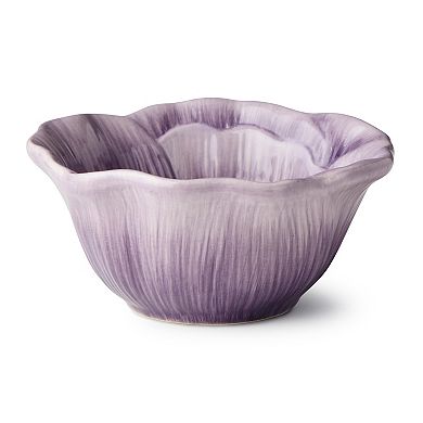 Certified International Wildflowers 4-Piece 3-D Floral Ice Cream Bowl Set