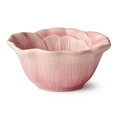 Certified International Wildflowers 4-Piece 3-D Floral Ice Cream Bowl Set