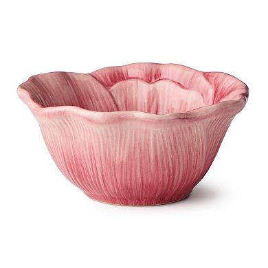 Certified International Wildflowers 4-Piece 3-D Floral Ice Cream Bowl Set