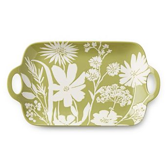 Certified International Wildflowers Wax Off Rectangular Serving Platter