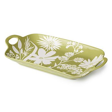 Certified International Wildflowers Wax Off Rectangular Serving Platter