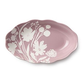 Certified International Wildflowers Wax Off Oval Serving Bowl