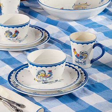 Certified International French Rooster 16-Piece Dinnerware Set