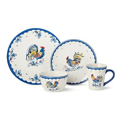 Certified International French Rooster 16-Piece Dinnerware Set