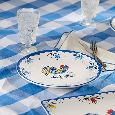 Certified International French Rooster 4-Piece 11-inch Dinner Plate Set