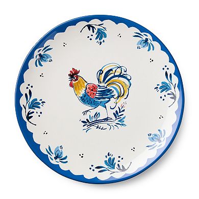 Certified International French Rooster 4-Piece 11-inch Dinner Plate Set