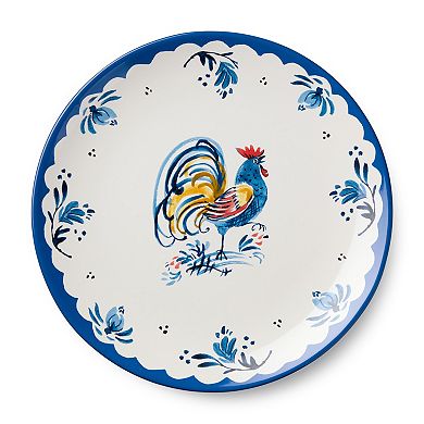 Certified International French Rooster 4-Piece 11-inch Dinner Plate Set
