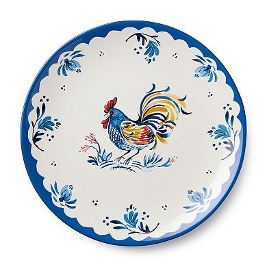 Certified International French Rooster 4-Piece 11-inch Dinner Plate Set