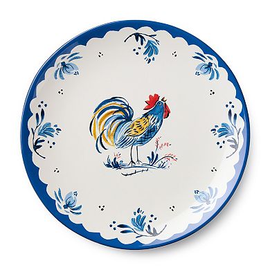 Certified International French Rooster 4-Piece 11-inch Dinner Plate Set