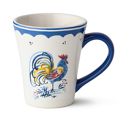 Certified International French Rooster 4-Piece 16-oz. Mug Set