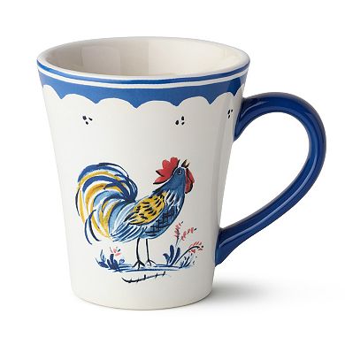 Certified International French Rooster 4-Piece 16-oz. Mug Set