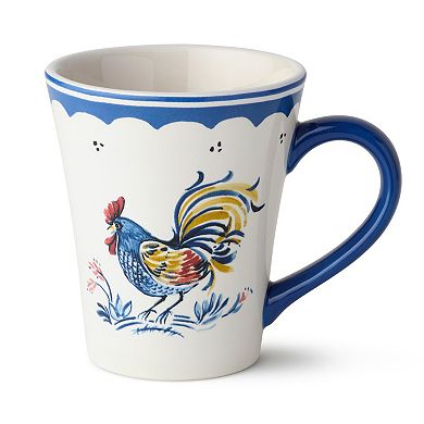 Certified International French Rooster 4-Piece 16-oz. Mug Set