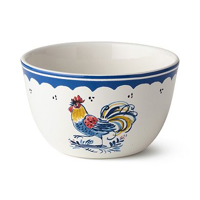 Certified International French Rooster 4-Piece Ice Cream Bowl Set