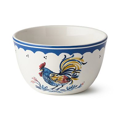Certified International French Rooster 4-Piece Ice Cream Bowl Set