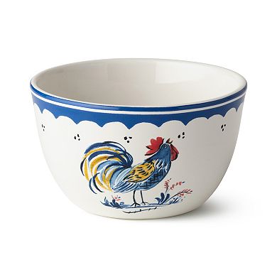 Certified International French Rooster 4-Piece Ice Cream Bowl Set
