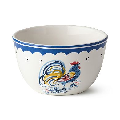 Certified International French Rooster 4-Piece Ice Cream Bowl Set