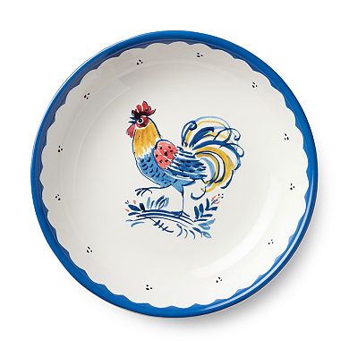 Certified International French Rooster 4-Piece Soup Bowl Set